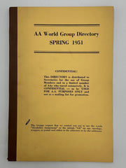 AA World Group Directory SPRING 1951 -Booklet West Coast Collection