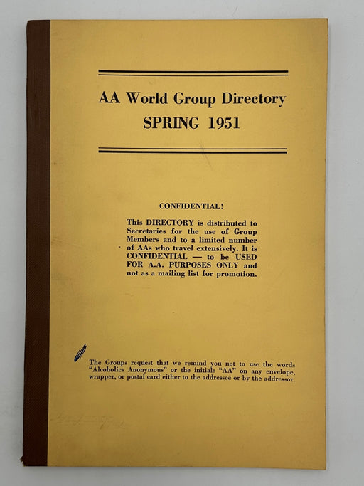 AA World Group Directory SPRING 1951 -Booklet West Coast Collection