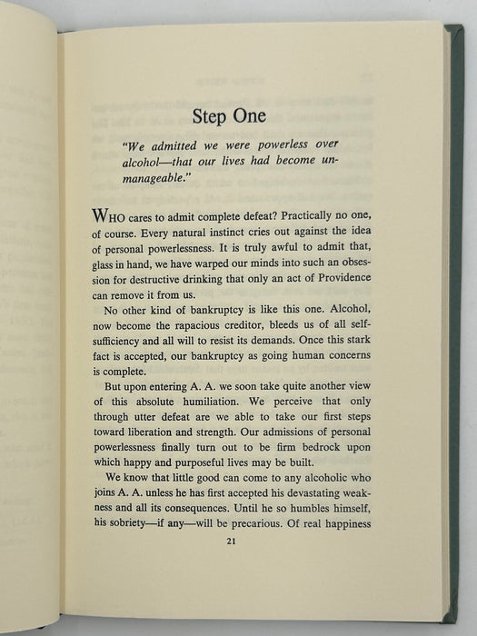 Alcoholics Anonymous Twelve Steps And Twelve Traditions - 11th Printing from 1972