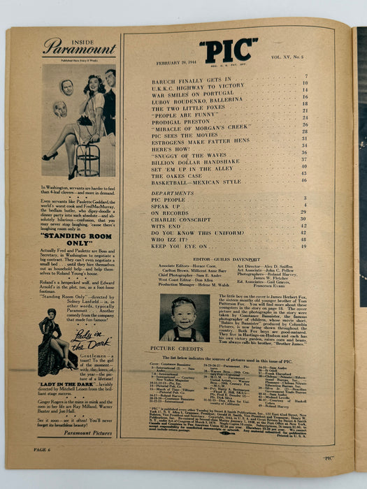 “PIC” Magazine from February 1944 - Here’s How