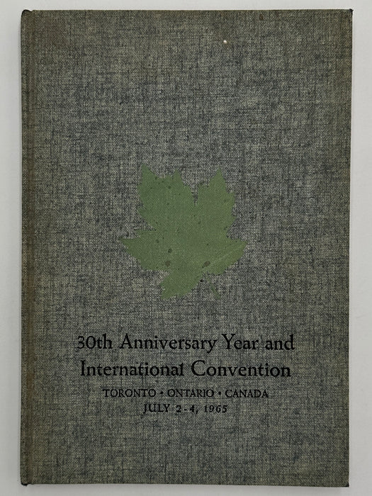 Anniversary Book - A.A. 30 - Toronto, Ontario, Canada - 1965 International Convention