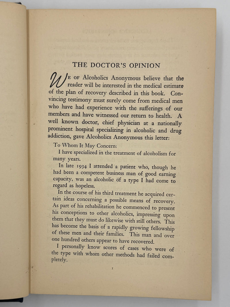 Signed by “Mr. X” (Clarence Snyder) - Alcoholics Anonymous First Edition 12th Printing