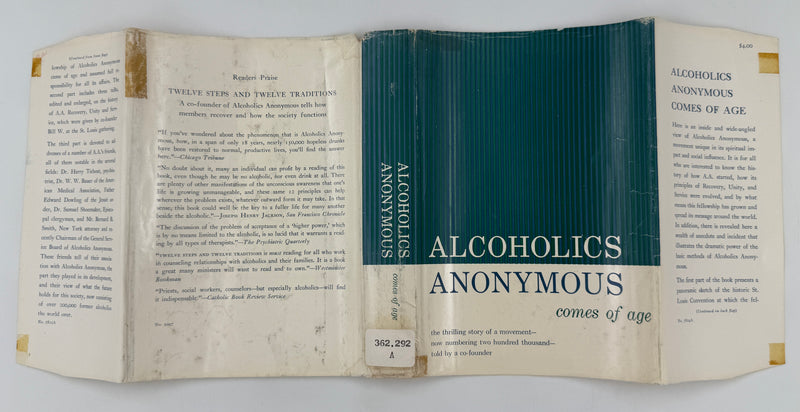 Alcoholics Anonymous Comes of Age — First Edition, First Printing (1957) Harper & Brothers Issue — Original Dust Jacket