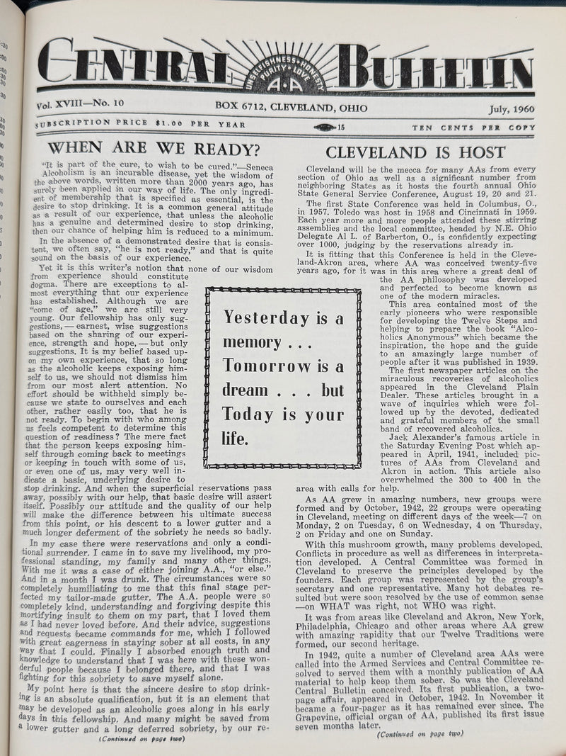 The Cleveland Central Bulletin Collection — Original Bound Volumes, 1942–1962