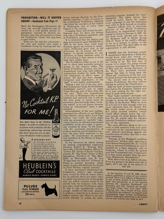 Liberty Magazine from June 27, 1942 - Prohibition: Will It Happen Again?