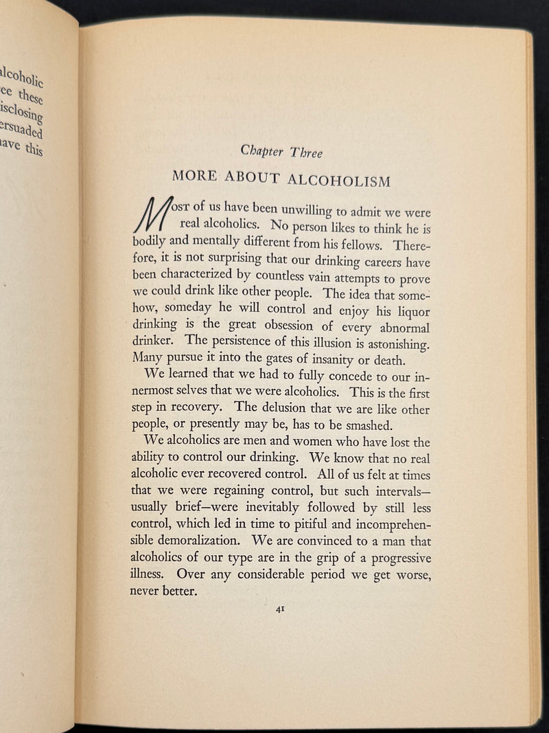 Alcoholics Anonymous — First Edition, First Printing | April 1939