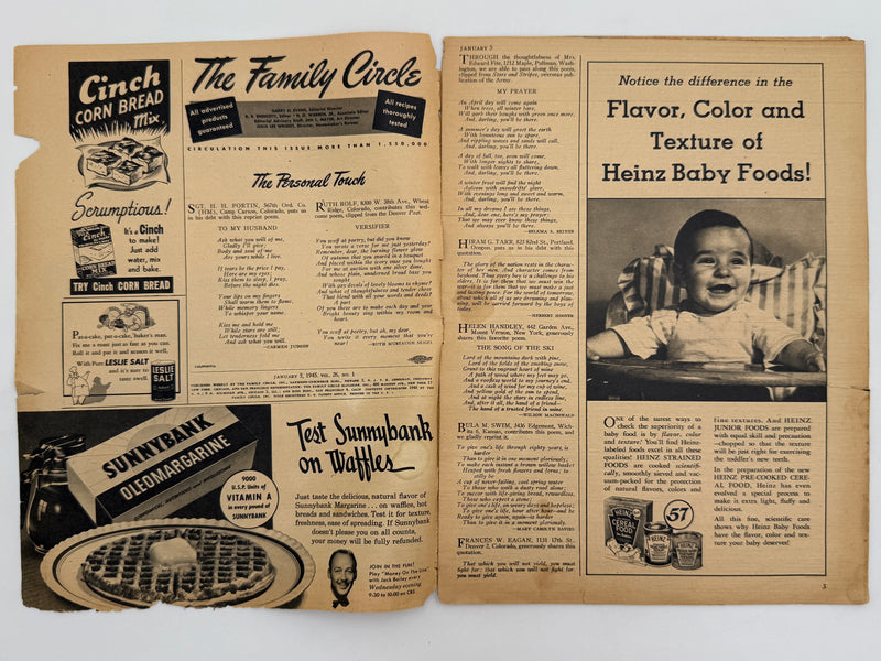 The Family Circle Magazine from January 1945 - Alcoholism is There a Cure?