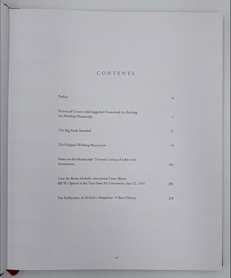 The Book That Started It All — Original Working Manuscript of Alcoholics Anonymous — Limited Edition of 1,000 — Sealed