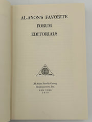 SIGNED - Al-Anon’s Favorite Forum Editorials - First Edition from 1970 - ODJ Recovery Collectibles