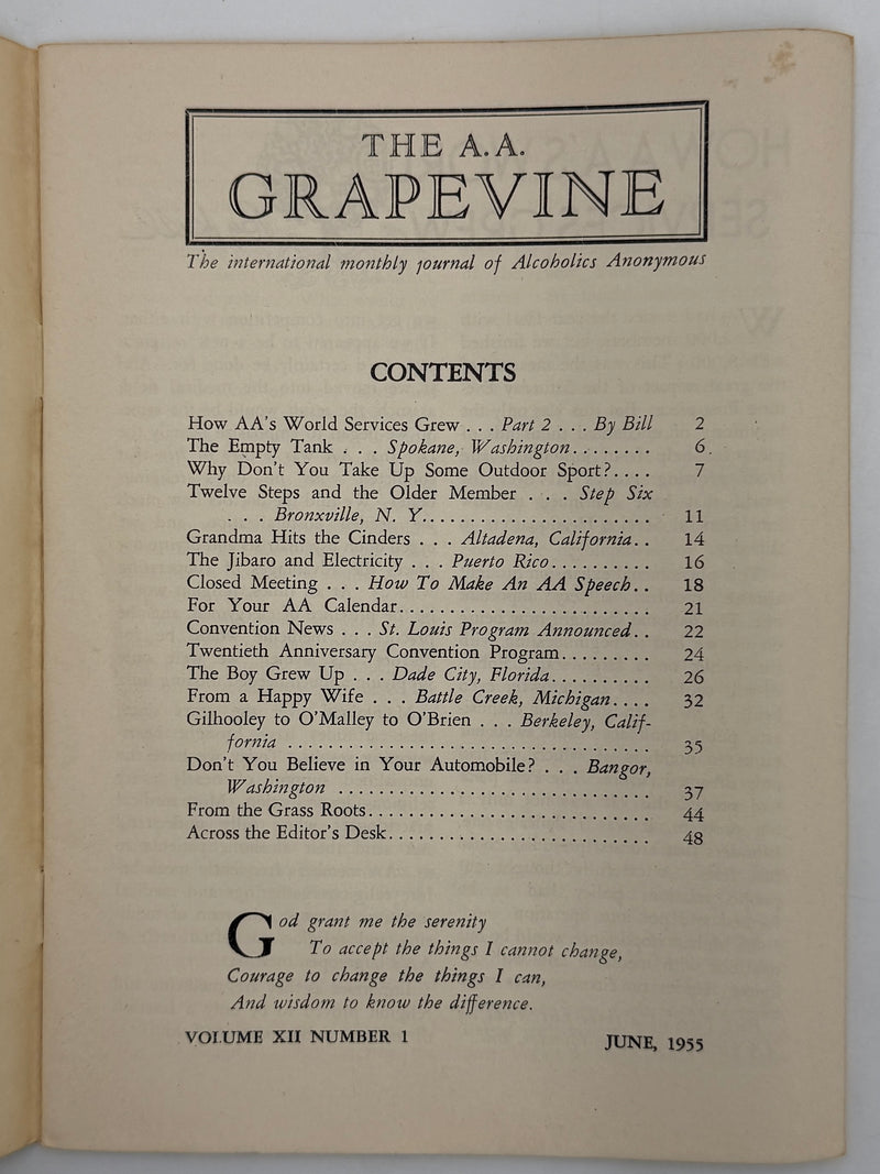 AA Grapevine - 1955 International Convention Program - June 1955