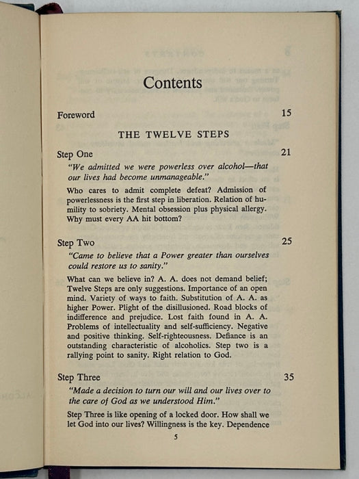 Signed by Bill W. - Twelve Steps and Twelve Traditions - First Small Hardback Printing - 1965 West Coast Collection