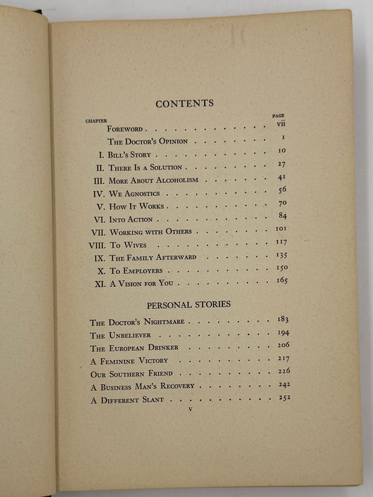 Alcoholics Anonymous Extremely RARE First Edition 7th Printing Big Book from 1945 - RDJ