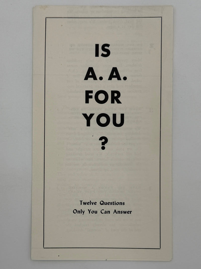 Is AA For You? - 1956