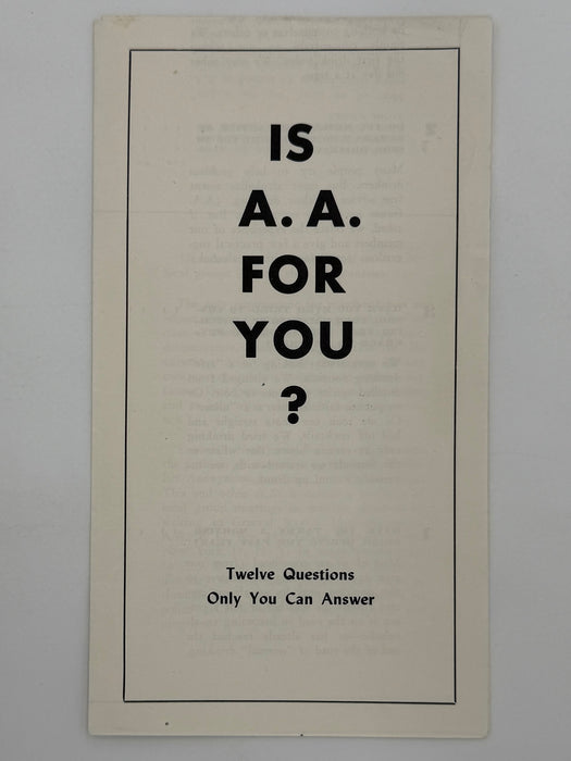 Is AA For You? - 1956