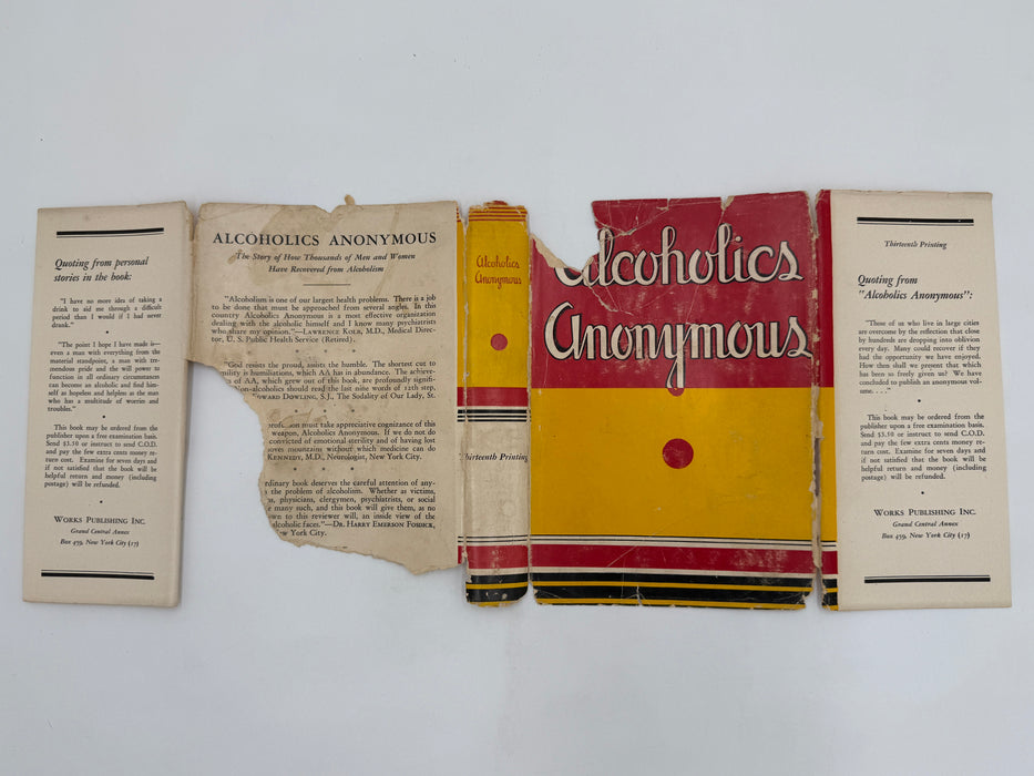 Alcoholics Anonymous First Edition 13th Printing from 1950 - ODJ