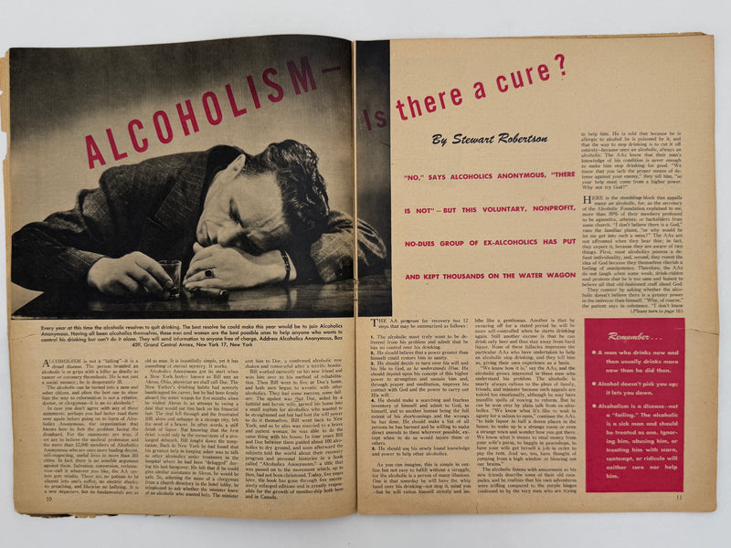 The Family Circle Magazine from January 1945 - Alcoholism is There a Cure?