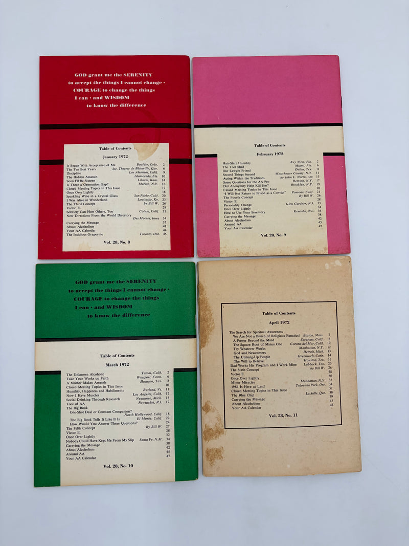 AA Grapevine Complete Set 1972
