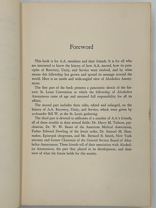 Alcoholics Anonymous Comes Of Age - First Printing from 1957