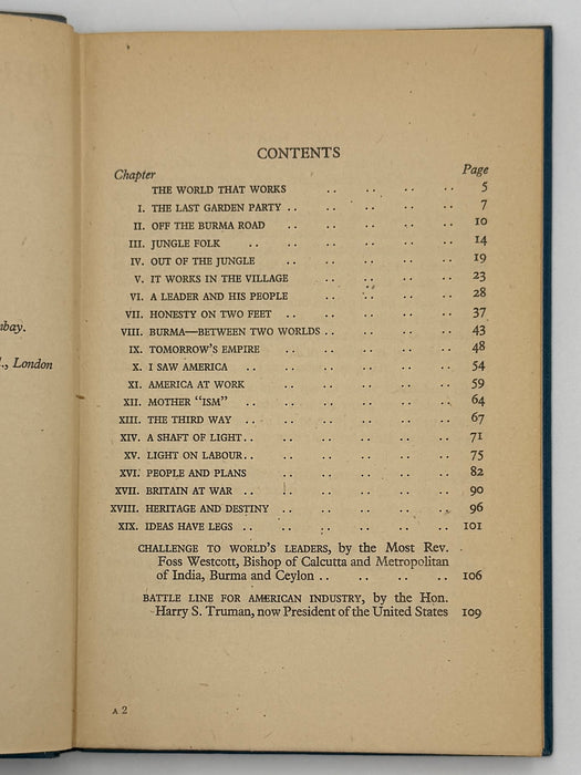 The World That Works — George West (Bishop of Rangoon) — 1946 Hardcover w/ Dust Jacket