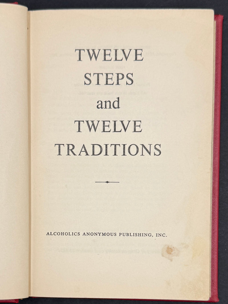 Twelve Steps and Twelve Traditions — First Edition, First Printing (1953) — Inscribed by Bill W. — Custom Bound