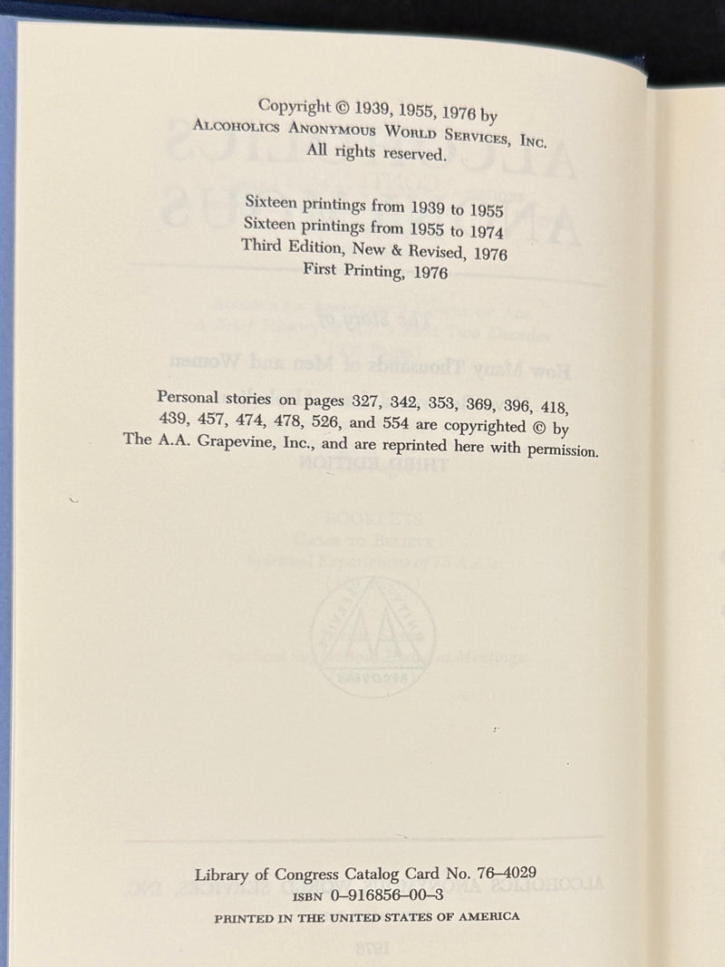 Alcoholics Anonymous — The Complete Four-Edition Big Book Collection (1939–2001)