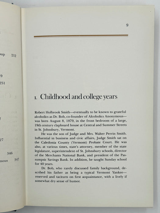 Dr. Bob and the Good Oldtimers - First Printing 1980 - with Original Jacket