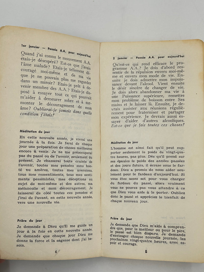French Translation of Twenty-Four Hours a Day by Richmond Walker - Montreal West Coast Collection