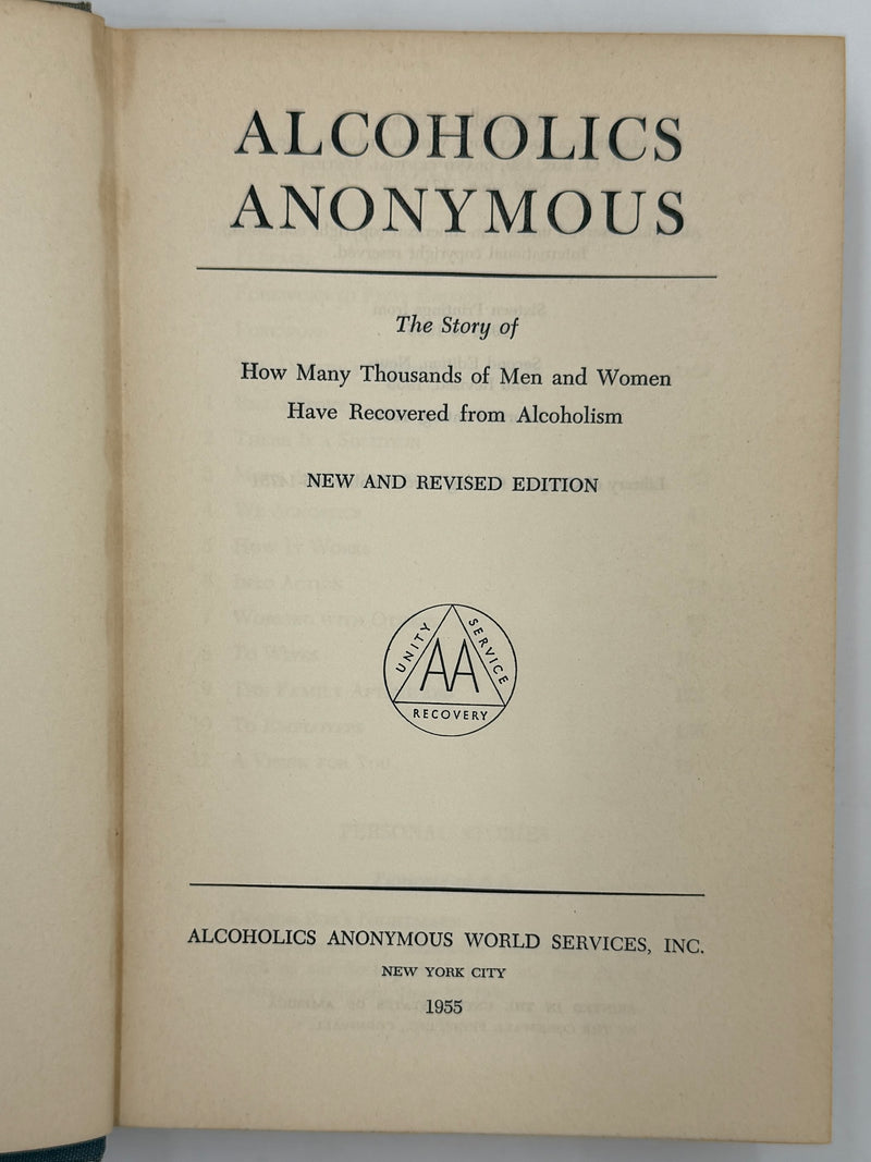 Alcoholics Anonymous Second Edition 4th Printing from 1960 - ODJ