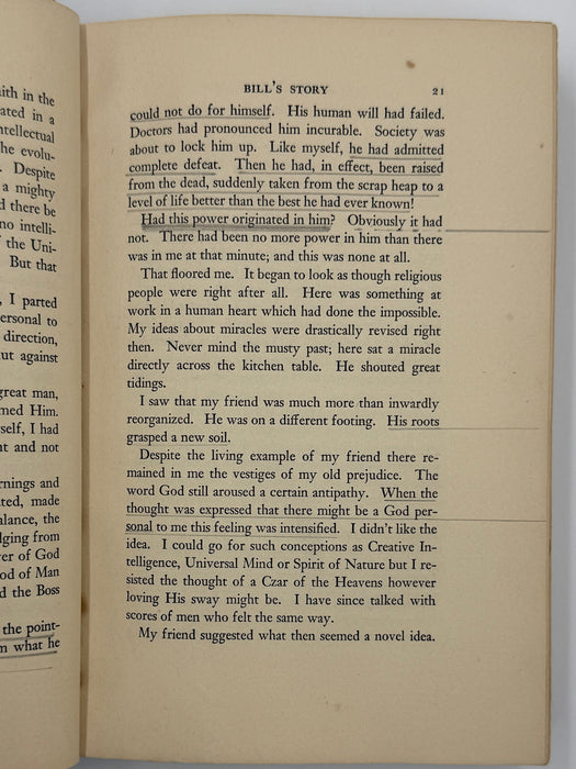 Alcoholics Anonymous First Edition 5th Printing from 1944 - RDJ