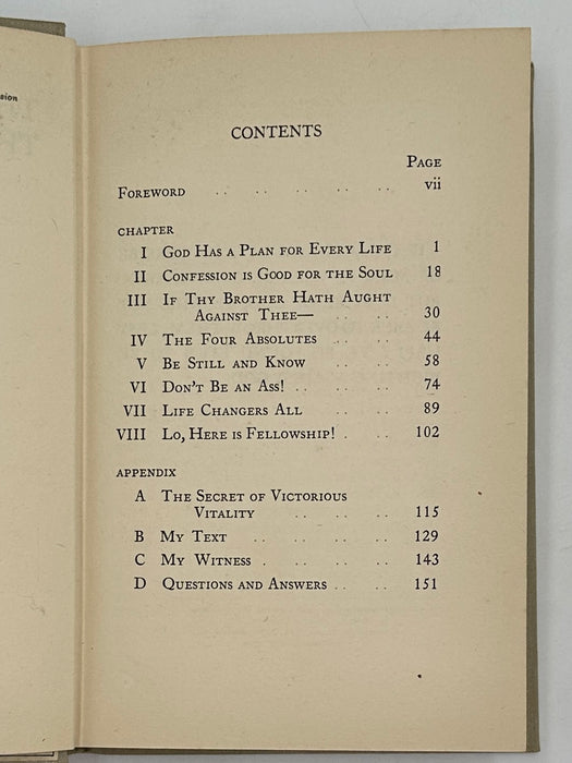 The Eight Points of the Oxford Group by C. Irving Benson - 7th Printing from 1938