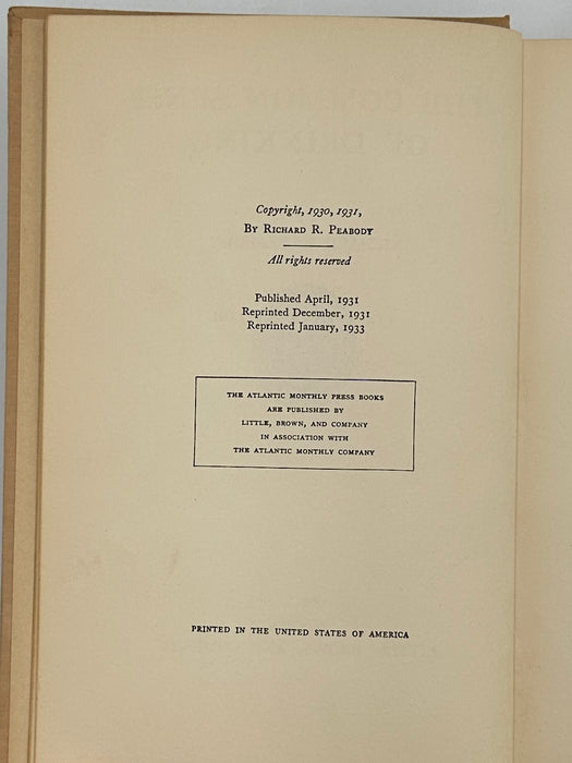 The Common Sense of Drinking by Richard R. Peabody - 1933 - RDJ