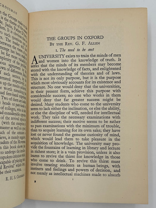 Oxford and the Groups: The Influence of the Groups Considered by Rev. G. F. Allen et al. - 1934