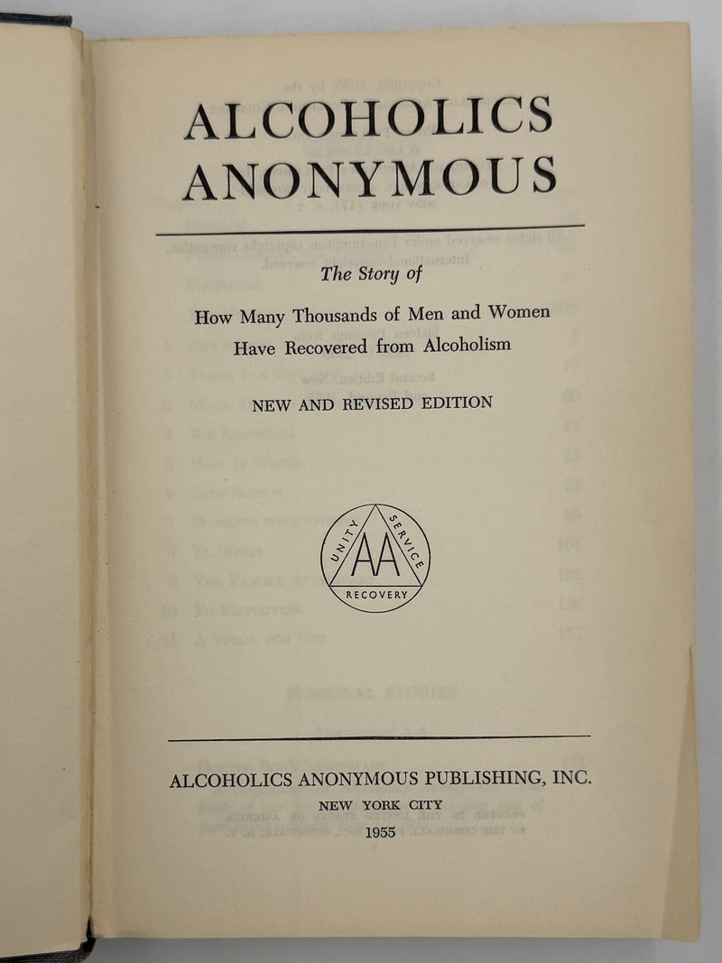 Alcoholics Anonymous Second Edition First Printing from 1955 - RDJ