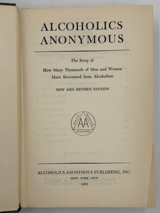 Alcoholics Anonymous Second Edition First Printing from 1955 - RDJ