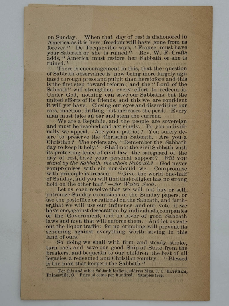 National Woman’s Christian Temperance Union - Leaflet No. 7