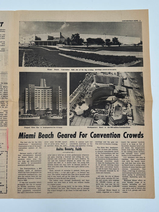 35th Anniversary International - AA Convention News - April 1970