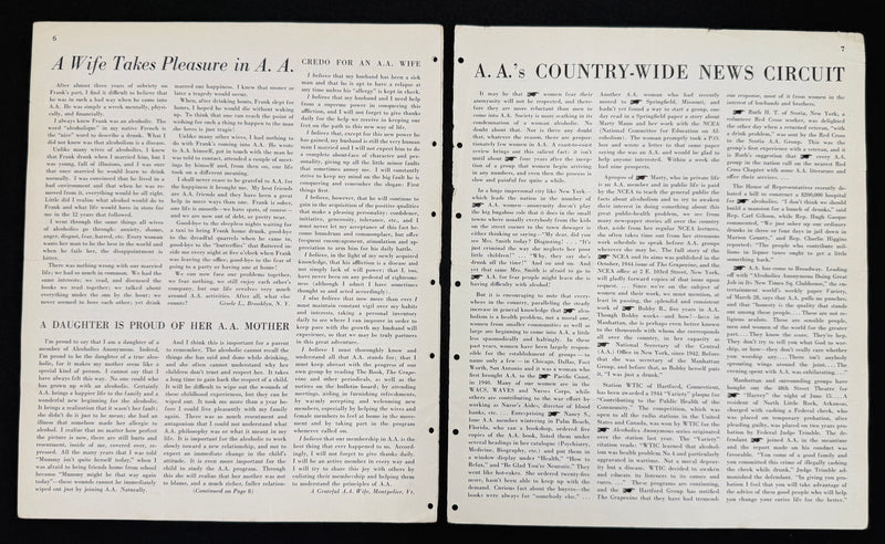 The A.A. Grapevine — May 1945 | Volume I, No. 12 | Jack Alexander & Marty Mann
