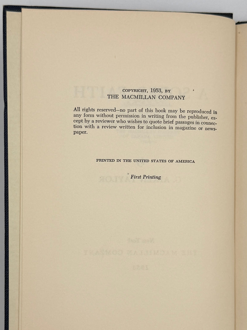 A Sober Faith — Religion and Alcoholics Anonymous by G. Aiken Taylor — 1953