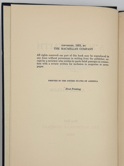A Sober Faith — Religion and Alcoholics Anonymous by G. Aiken Taylor — 1953