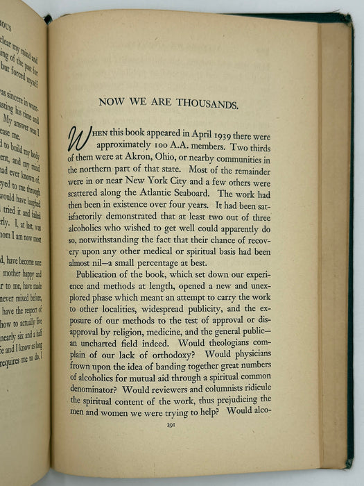 Signed by Bill & Lois Wilson - Alcoholics Anonymous First Edition Big Book 11th Printing