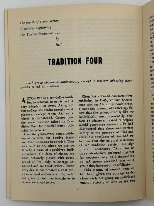 AA Grapevine from August 1952