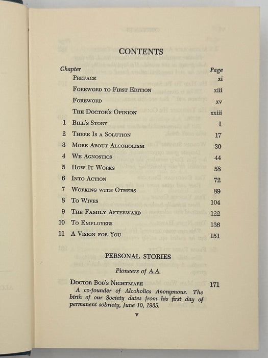 Alcoholics Anonymous Second Edition 7th Printing from 1965 - ODJ