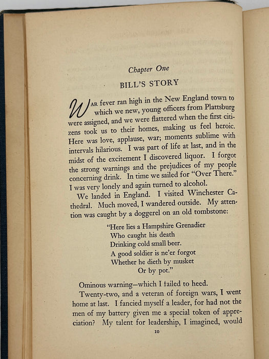 Signed by Bill & Lois Wilson - Alcoholics Anonymous First Edition Big Book 11th Printing