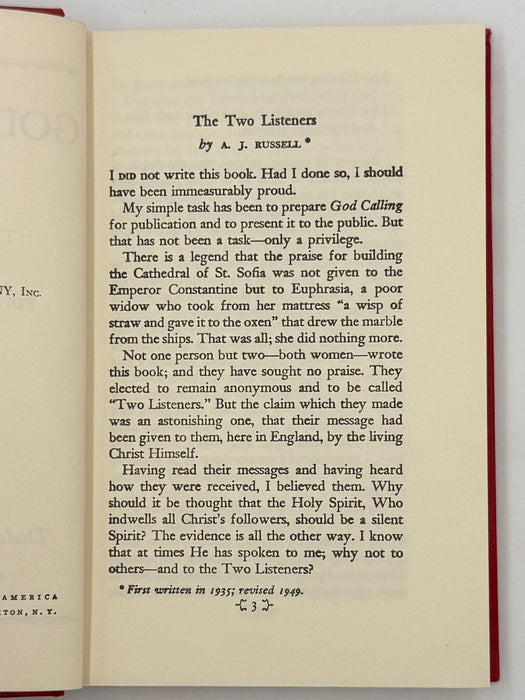 God Calling edited by A.J. Russell - 18th Printing from 1963