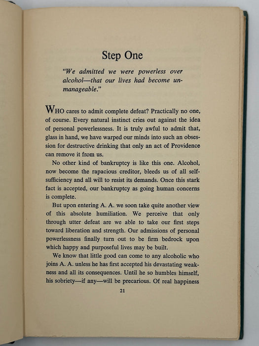 Alcoholics Anonymous Twelve Steps and Twelve Traditions - First Printing from 1953 - ODJ