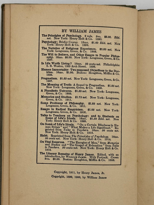On Vital Reserves: The Energies of Men; The Gospel of Relaxation by William James