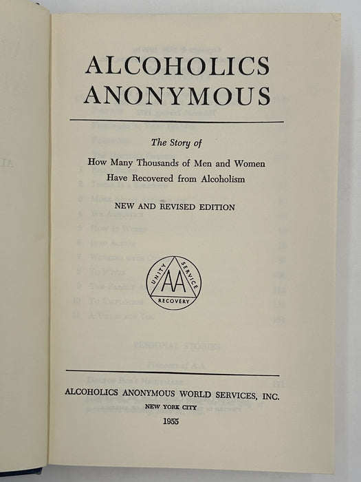 Alcoholics Anonymous 2nd Edition 13th Printing from 1972 - ODJ Recovery Collectibles