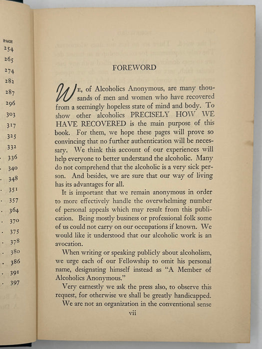Alcoholics Anonymous First Edition 16th Printing from 1954 with ODJ
