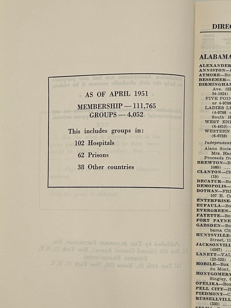AA World Group Directory SPRING 1951 -Booklet West Coast Collection