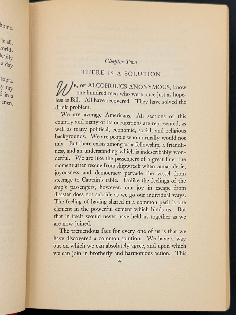 Alcoholics Anonymous — First Edition, First Printing | April 1939